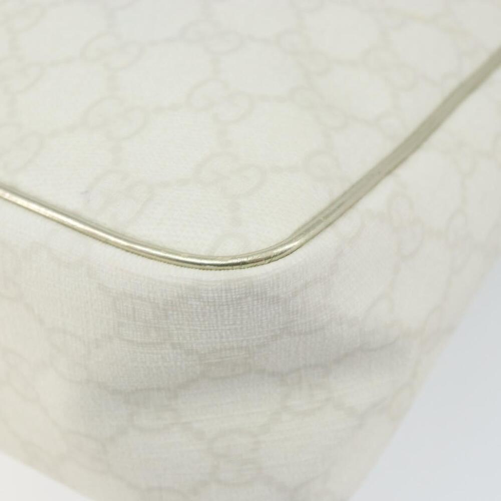 GUCCI GG Supreme Hand Bag PVC Leather White Gold 190258 Auth 157336 - Picture 16 of 16